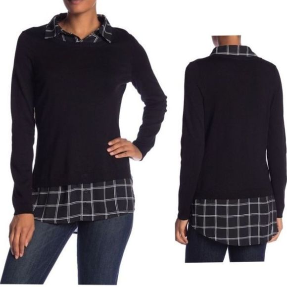 Adrianna Papell Sweaters - ADRIANNA PAPELL Shirttail Twofer Sweater Medium